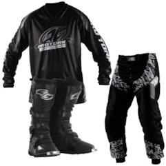 Kit Equipamento Motocross Pro Tork Insane In Black - 3 Itens