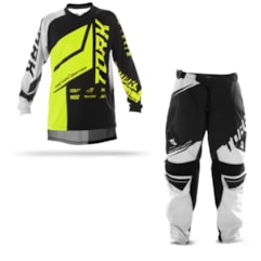 Kit Equipamento Motocross Calça e Camisa Pro Tork Factory Edition Neon Kit Equipamento Motocross Calça e Camisa Pro Tork Factory Edition Neon