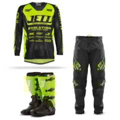 Kit Equipamento Motocross Jett Evolution  - 3 Itens