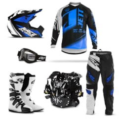Kit Equipamento Motocross Jett Factory Edition - 6 Itens