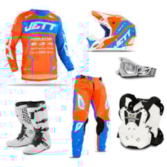Kit Equipamento Motocross Jett Evolution 2 - 6 Itens Kit Equipamento Motocross Jett Evolution 2 - 6 Itens