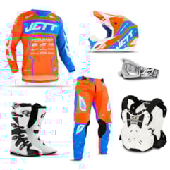 Kit Equipamento Motocross Jett Evolution 2 - 6 Itens Kit Equipamento Motocross Jett Evolution 2 - 6 Itens