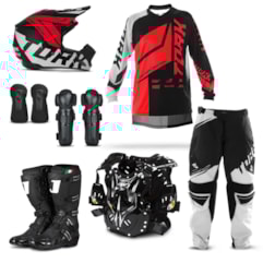 Kit Equipamento Motocross Pro Tork Factory Edition Neon - 7 Itens Kit Equipamento Motocross Pro Tork Factory Edition Neon - 7 Itens