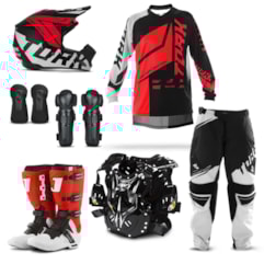 Kit Equipamento Motocross Pro Tork Factory Edition Neon - 7 Itens Kit Equipamento Motocross Pro Tork Factory Edition Neon - 7 Itens