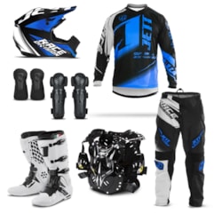 Kit Equipamento Motocross Jett Factory Edition - 7 Itens Kit Equipamento Motocross Jett Factory Edition - 7 Itens