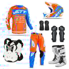 Kit Equipamento Motocross Jett Evolution 2 - 7 Itens Kit Equipamento Motocross Jett Evolution 2 - 7 Itens