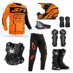 Kit Equipamento Motocross Jett Evolution 2 - 8 Itens Kit Equipamento Motocross Jett Evolution 2 - 8 Itens