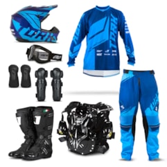 Kit Equipamento Motocross Pro Tork Factory Edition - 8 Itens Kit Equipamento Motocross Pro Tork Factory Edition - 8 Itens