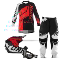 Kit Motocross Pro Tork Factory Edition Neon - 4 Itens Kit Motocross Pro Tork Factory Edition Neon - 4 Itens