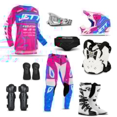 Kit Equipamento Motocross Jett Evolution 2 - 9 Itens Kit Equipamento Motocross Jett Evolution 2 - 9 Itens