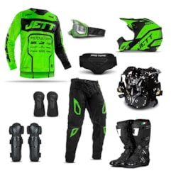 Equipamento Motocross Jett Evolution 2 - 9 Itens Equipamento Motocross Jett Evolution 2 - 9 Itens