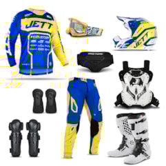 Kit Equipamento de Motocross Jett Evolution 2 - 9 Itens Kit Equipamento de Motocross Jett Evolution 2 - 9 Itens