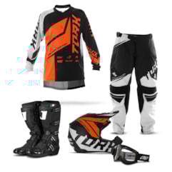 Kit Equipamento Motocross Pro Tork Factory Edition Neon - 5 Itens Kit Equipamento Motocross Pro Tork Factory Edition Neon - 5 Itens