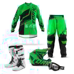 Kit Equipamento Motocross Pro Tork Factory Edition - 5 Itens Kit Equipamento Motocross Pro Tork Factory Edition - 5 Itens