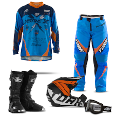 Kit Equipamento Motocross Pro Tork Insane X - 5 Itens Kit Equipamento Motocross Pro Tork Insane X - 5 Itens