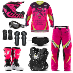 Kit Equipamento Motocross Pro Tork Insane X - 9 Itens Kit Equipamento Motocross Pro Tork Insane X - 9 Itens