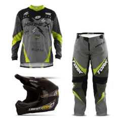 Kit Equipamento Motocross Pro Tork Insane X - 3 Itens Kit Equipamento Motocross Pro Tork Insane X - 3 Itens