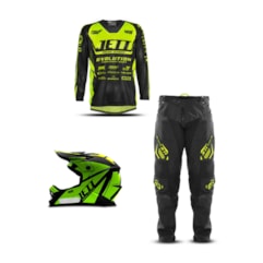 Kit Equipamento Motocross Infantil Jett Evolution Kit Equipamento Motocross Infantil Jett Evolution