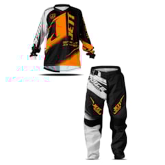 Kit Equipamento Motocross Camisa e Calça Infantil Jett Factory Edition Kit Equipamento Motocross Camisa e Calça Infantil Jett Factory Edition