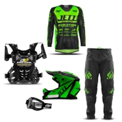 Kit Equipamento Motocross Infantil Jett Evolution Kit Equipamento Motocross Infantil Jett Evolution