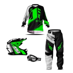 Kit Equipamento Motocross Infantil Jett Factory Edition Kit Equipamento Motocross Infantil Jett Factory Edition