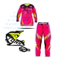 Kit Equipamento Motocross Infantil Pro Tork Insane X Kit Equipamento Motocross Infantil Pro Tork Insane X
