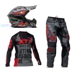 Kit Jett Factory Edition 3 - Camisa + Calça + Capacete Kit Jett Factory Edition 3 - Camisa + Calça + Capacete