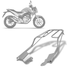Bagageiro Aço Sansão Honda CB 250 Twister 2015 Até 2018 Pro Tork Bagageiro Aço Sansão Honda CB 250 Twister 2015 Até 2018 Pro Tork