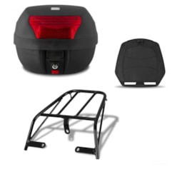 Baú 28 Litros + Bagageiro YBR 125 2000 Até 2008 Pro Tork Baú 28 Litros + Bagageiro YBR 125 2000 Até 2008 Pro Tork