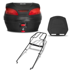 Baú 30 Litros Smartbox 3 + Bagageiro Sundown Hunter 125 2004 Até 2009 Pro Tork Baú 30 Litros Smartbox 3 + Bagageiro Sundown Hunter 125 2004 Até 2009 Pro Tork
