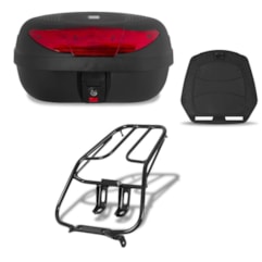 Baú 45 Litros + Bagageiro Titan 125 2000 Pro Tork Baú 45 Litros + Bagageiro Titan 125 2000 Pro Tork