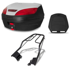 Baú 52 Litros + Bagageiro Fazer 150 2014 Pro Tork Baú 52 Litros + Bagageiro Fazer 150 2014 Pro Tork