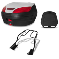 Baú 52 Litros + Bagageiro Fazer 250 2009 Até 2014 Pro Tork Baú 52 Litros + Bagageiro Fazer 250 2009 Até 2014 Pro Tork