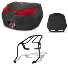 Baú 52 Litros + Bagageiro XTZ 125 2003 Até 2016 Pro Tork Baú 52 Litros + Bagageiro XTZ 125 2003 Até 2016 Pro Tork