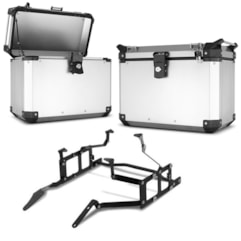 Bau Lateral Side Case Alumínio 33 Litros + Suporte BMW R 1200 GS BMW GS 1200 Premium 2013 à 2019 Bau Lateral Side Case Alumínio 33 Litros + Suporte BMW R 1200 GS BMW GS 1200 Premium 2013 à 2019