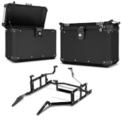 Bau Lateral Side Case Alumínio 33 Litros + Suporte BMW R 1200 GS BMW GS 1200 Premium 2013 à 2019 Bau Lateral Side Case Alumínio 33 Litros + Suporte BMW R 1200 GS BMW GS 1200 Premium 2013 à 2019