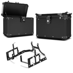 Bau Lateral Side Case Alumínio 33 Litros + Suporte Super Adventure BMW G 650 GS 2010 à 2015 Bau Lateral Side Case Alumínio 33 Litros + Suporte Super Adventure BMW G 650 GS 2010 à 2015