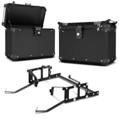Bau Lateral Side Case Alumínio 33 Litros + Suporte Super Adventure BMW GS 1200 2005 à 2012 Bau Lateral Side Case Alumínio 33 Litros + Suporte Super Adventure BMW GS 1200 2005 à 2012