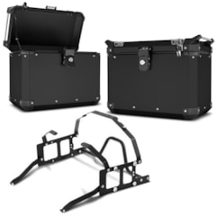 Bau Lateral Side Case Alumínio 33 Litros + Suporte Super Adventure DL 1000 V-Strom 2014 à 2017 Bau Lateral Side Case Alumínio 33 Litros + Suporte Super Adventure DL 1000 V-Strom 2014 à 2017