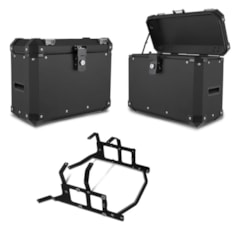 Bau Lateral Side Case Alumínio 33 Litros + Suporte Super Adventure NC 700/750 2012 à 2020 Bau Lateral Side Case Alumínio 33 Litros + Suporte Super Adventure NC 700/750 2012 à 2020