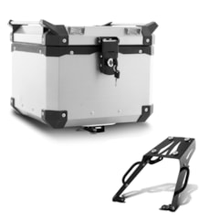 Baú Moto Alumínio Top Case 35 Litros + Bagageiro BMW GS 1200 Adventure 2015 À 2018 Baú Moto Alumínio Top Case 35 Litros + Bagageiro BMW GS 1200 Adventure 2015 À 2018