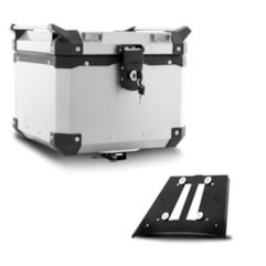 Baú Moto Alumínio Top Case 35 Litros + Base de Fixação BMW GS 1200 2005 À 2012 Baú Moto Alumínio Top Case 35 Litros + Base de Fixação BMW GS 1200 2005 À 2012
