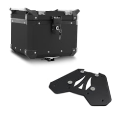 Baú Moto Alumínio Top Case 35 Litros + Base de Fixação Super Adventure Bmw F 850 GS 2019 e 2020 Alum Baú Moto Alumínio Top Case 35 Litros + Base de Fixação Super Adventure Bmw F 850 GS 2019 e 2020 Alum