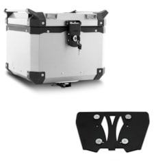 Baú Moto Alumínio Top Case 35 Litros + Base de Fixação Super Adventure Bmw Gs 310 2018 à 2020 Baú Moto Alumínio Top Case 35 Litros + Base de Fixação Super Adventure Bmw Gs 310 2018 à 2020