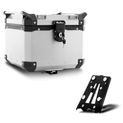 Baú Moto Alumínio Top Case 35 Litros + Base de Fixação Super Adventure DL 650 V-Strom 2014 À 2016 Baú Moto Alumínio Top Case 35 Litros + Base de Fixação Super Adventure DL 650 V-Strom 2014 À 2016