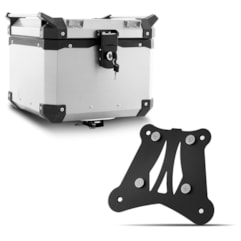 Baú Moto Alumínio Top Case 35 Litros + Base de Fixação Super Adventure KTM 1290 2017 À 2018 Baú Moto Alumínio Top Case 35 Litros + Base de Fixação Super Adventure KTM 1290 2017 À 2018