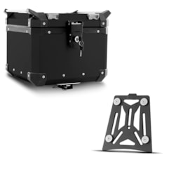 Baú Moto Alumínio Top Case 35 Litros + Base de Fixação Super Adventure Modelo Universal Baú Moto Alumínio Top Case 35 Litros + Base de Fixação Super Adventure Modelo Universal