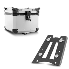 Baú Moto Alumínio Top Case 35 Litros + Base de Fixação Super Adventure Ténéré 250 2016 À 2018 Baú Moto Alumínio Top Case 35 Litros + Base de Fixação Super Adventure Ténéré 250 2016 À 2018