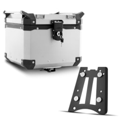 Baú Moto Alumínio Top Case 35 Litros + Base de Fixação Super Adventure Ténéré 660 2012 À 2016 Baú Moto Alumínio Top Case 35 Litros + Base de Fixação Super Adventure Ténéré 660 2012 À 2016