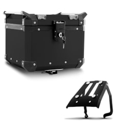 Baú Moto Alumínio Top Case 35 Litros + Base de Fixação Super Adventure XL 700 Transalp 2011 Baú Moto Alumínio Top Case 35 Litros + Base de Fixação Super Adventure XL 700 Transalp 2011